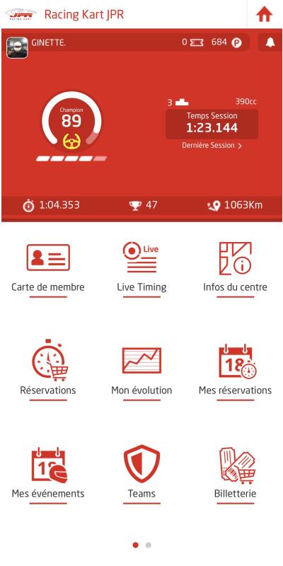 Capture d'écran application