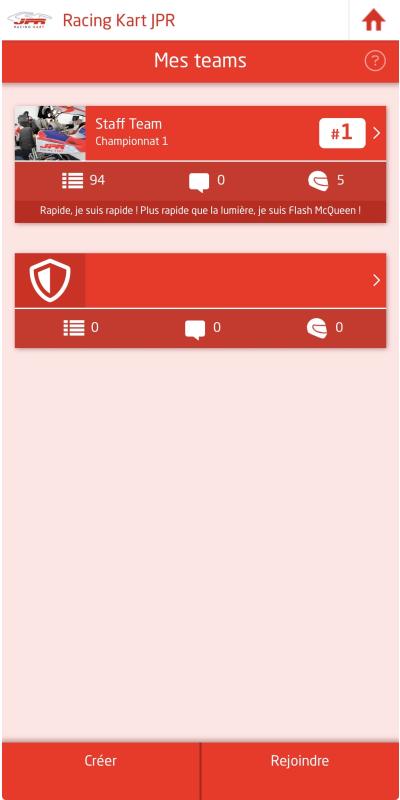 Capture d'écran application