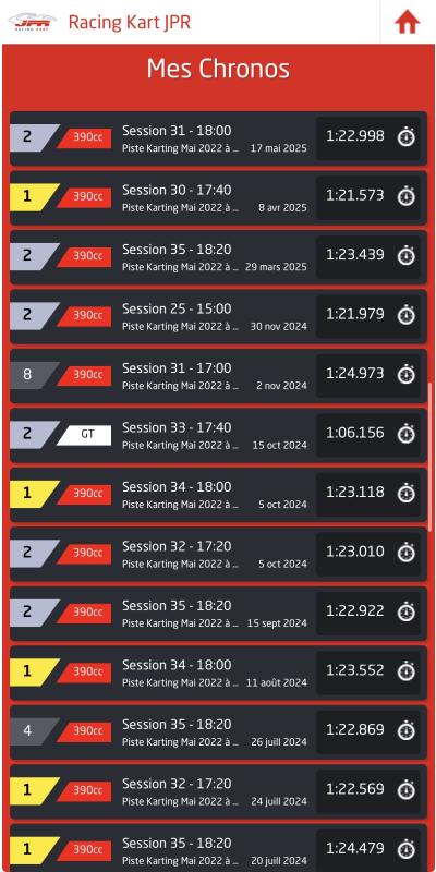 Capture d'écran application